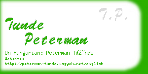 tunde peterman business card